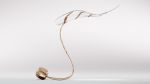 Leaf Sculptural Floor Lamp by Gaea Craft | Lamps by Gaea Craft. Item made of bronze & glass compatible with modern style