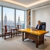 Bespoke Live Edge Ming Single Slab Executive Desk & Table 3 | Conference Table in Tables by Dynasty Artisan. Item made of wood works with minimalism & contemporary style