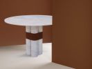 Axis Round Table | Cocktail Table in Tables by Dovain Studio. Item composed of marble and leather in contemporary style