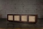 Contemporary Ixtle Solid Walnut Finish Credenza | Storage by Aeterna Furniture. Item composed of walnut