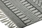 Rug & Kilim's Contemporary Dhurrie in Gray with White | Area Rug in Rugs by Rug and Kilim