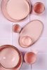 Handmade Porcelain Saucer With Gold Rim. Powder Pink | Bowl in Dinnerware by Creating Comfort Lab. Item made of ceramic