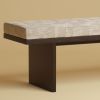 Smoked Oak Bench - AROS by Lebanto | Benches & Ottomans by Lebanto. Item composed of oak wood & fabric compatible with minimalism and contemporary style