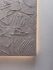 Icarus Wall Sculpture in Bath Stone Jesmonite | Wall Hangings by Boldstone. Item made of steel with stone works with minimalism & contemporary style