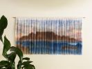 TABLE MOUNTAIN Landscape Textile Fiber Art Tapestry | Wall Hangings by Wallflowers Hanging Art. Item composed of wool and fiber in boho or mid century modern style