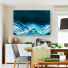 'TURQUOISE TIDES' - Luxury Ocean Resin Artwork | Oil And Acrylic Painting in Paintings by Christina Twomey Art + Design. Item made of synthetic compatible with contemporary and coastal style