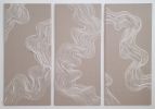 Here in Time I | Tapestry in Wall Hangings by Saskia Saunders | Treehouse Hotel London in London. Item made of linen with fiber works with minimalism & contemporary style
