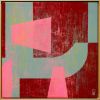 Fractured fallen pink red | Oil And Acrylic Painting in Paintings by Ronald Hunter. Item composed of canvas in minimalism or contemporary style