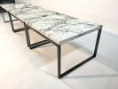 Marble and Steel Coffee Table | Tables by Michael Daniel Metal Design. Item made of steel & marble