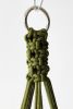 Macrame Plant Hanger, HOlive Green, Deep Burgundy, Hand-Dyed | Wall Sculpture in Wall Hangings by Freefille. Item composed of cotton in contemporary or modern style