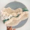 Saltwater | Embroidery in Wall Hangings by Woventimes by Alejandra Franco. Item composed of fiber in coastal style