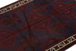 Rug & Kilim's Baluch Tribal Rug in Red & Blue Geometric | Area Rug in Rugs by Rug and Kilim