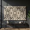Large Geometric Macrame Wall Hanging | Wall Hangings by Sarmal Design. Item made of cotton with metal works with minimalism & japandi style