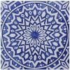 Large blue and white Moroccan tiles bathroom (1 tile) | Tiles by GVEGA. Item made of marble works with boho style