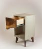 Classic | Nightstand in Storage by Curly Woods. Item made of oak wood with concrete works with mid century modern style