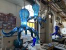 Octopus Chandelier | Chandeliers by Anchor Bend Glassworks. Item composed of brass and glass in contemporary or coastal style
