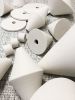 White Garden Cones Sculpture | Landscape Ornament in Plants & Landscape by Zuzana Licko. Item made of ceramic