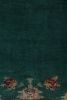 1960s Vintage Distressed Rug in Green Open Field with Red | Area Rug in Rugs by Rug and Kilim