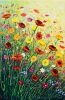 A Bloom of Happiness (Diptych) | Oil And Acrylic Painting in Paintings by DaggArt. Item made of canvas & synthetic