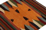1980s Vintage Sofreh Kilim rug in Orange with Colorful | Area Rug in Rugs by Rug and Kilim