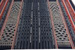 Modern Flat Weave Rug in Blue and Red Striped Kilim Rug | Area Rug in Rugs by Rug and Kilim
