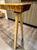 Figured Redwood Console Table with Sculpted Hardwood Legs | Tables by DapperwoodSF