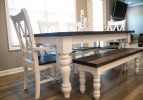 Farmhouse Dining table | Tables by Clines Crafted Woodworking LLC. Item composed of wood