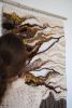 Earthy Toned "Mending Through Light and Shadow" | Tapestry in Wall Hangings by Rebecca Whitaker Art. Item composed of wood and cotton in boho or minimalism style