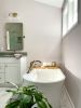 Master Bath Reno | Midlothian, VA | Sconces by PAUL PAIGE. Item composed of brass