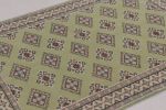 Vintage Bokhara Rug in Soft Sage Green with Geometric | Area Rug in Rugs by Rug and Kilim