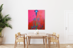 Burning Presence — Alienation Series | Paintings by Gela Mikava. Item composed of fabric in contemporary or eclectic & maximalism style