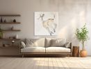 Running Deer | Oil And Acrylic Painting in Paintings by Lee Cline. Item in boho or contemporary style