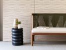 Symphony | Bench in Benches & Ottomans by Fault Lines by Matthias de Vogel | Yarn Collective Ltd in London. Item composed of walnut and fabric