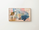 'pink lemonade', 36" x 60" | Oil And Acrylic Painting in Paintings by maja dlugolecki. Item composed of canvas and synthetic