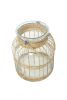 Handmade Natural Rattan and Glass Large Hurricane Candle Hol | Jug in Vessels & Containers by Amara. Item composed of glass compatible with boho and mid century modern style