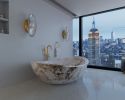 Pebble Sconce by Gaea Craft | Sconces by Gaea Craft. Item made of bronze & glass compatible with modern style