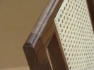 Black Walnut Dining Chair With Caned Back | Chairs by CraftsmansLife: Donald DiMauro Woodwork & Design. Item made of walnut with leather