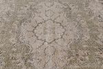 Vintage Zeki Müren Rug in Green with Beige Floral Medallion | Area Rug in Rugs by Rug and Kilim