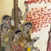 Shri Krishna Radha Rani Playing Holi In Barsane India, Holi | Embroidery in Wall Hangings by MagicSimSim