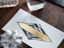 Art Deco Diamond | Prints by Chrysa Koukoura. Item made of paper compatible with art deco style