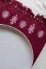 Tikal Handwoven Placemats (Set of 2) (BURGUNDY) | Tableware by Routes Interiors. Item composed of cotton compatible with boho and eclectic & maximalism style