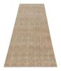 Vintage Distressed Runner Rug, Beige and Brown Geometric | Area Rug in Rugs by Rug and Kilim