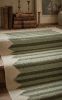 Handwoven Wool Green Stripe Stair Runner Rug | Rugs by Evergreen Carpets. Item made of wool works with boho & minimalism style