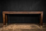 Modern Argentine Rosewood Console Table with Bronze Sabots | Tables by Costantini Design. Item composed of wood & bronze compatible with contemporary and modern style