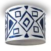 Aztec Alliance Ceiling Drum | Flush Mounts by Robin Ann Meyer. Item composed of fabric & metal compatible with minimalism and contemporary style