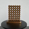 Dark bronze wall sculpture | Sculptures by IRENA TONE. Item composed of wood in minimalism or art deco style