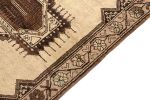 Hand-Knotted Mid-Century Vintage Oushak Runner in Beige | Area Rug in Rugs by Rug and Kilim