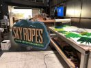 Sky Ropes | Signage by David V | Belmont Park in San Diego. Item made of cement