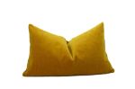 Mustard velvet pillow | Cushion in Pillows by velvet + linen. Item composed of cotton