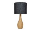 Hand Turned Oak Lamp | Table Lamp in Lamps by ColombeFurniture`` | Lwowska Studios in Warszawa. Item made of oak wood & linen
